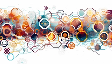 technological background with colorful hexagons and lines, in the style of white background, shaped canvas, light azure and dark amber, light gray and magenta, cybersteampunk Geometric vector shape graded blend filled, in the style of adonna khare, swirling psychedelic flourishes in electric circuit pattern white background, clipart