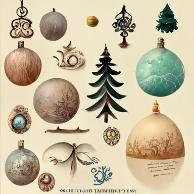 Children Logo Design [ Christmas clipart by Eyvind Earl] victorian ornaments graphic friendly texture soft shade intricate details illustration concept art magic realistic playful kids character childhood nature fine ink detailes extreme detailed no backwards +3dmax +uhd +8k
