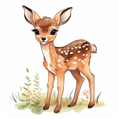 deer clipart on white background
