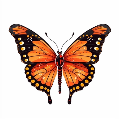 clipart with white background, cute butterfy, clearly defined separate image, high quality--ar3:4-no mockups, watermarks, numbers, writing, letters--q2--v5.1--s1000