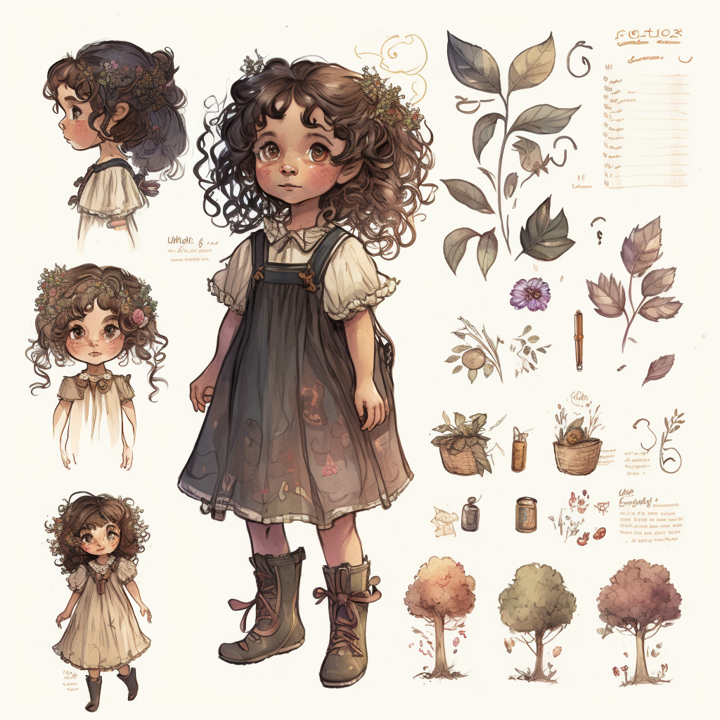 girl character cliparts