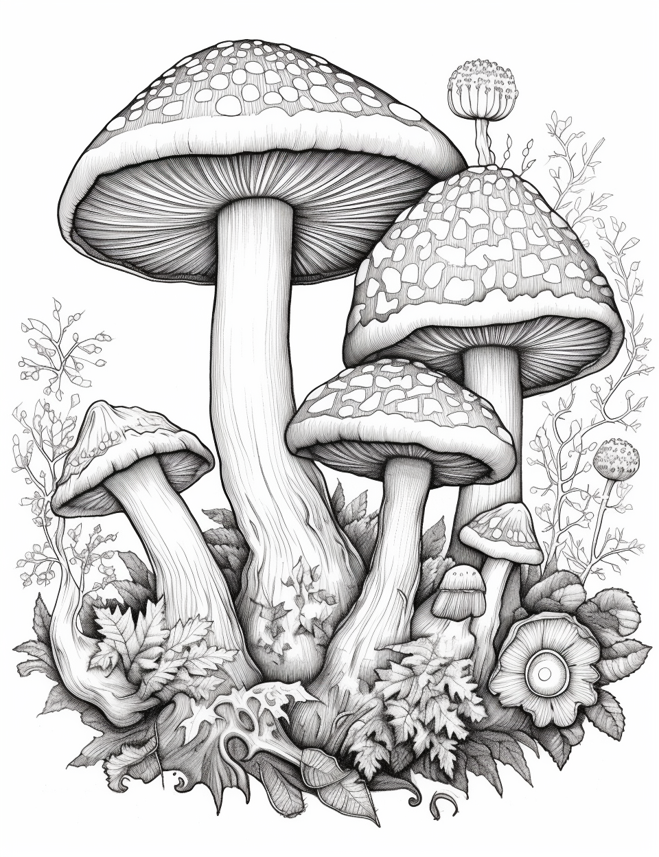 coloring book style, illustration clipart. Fairy Ring: A circle of ...