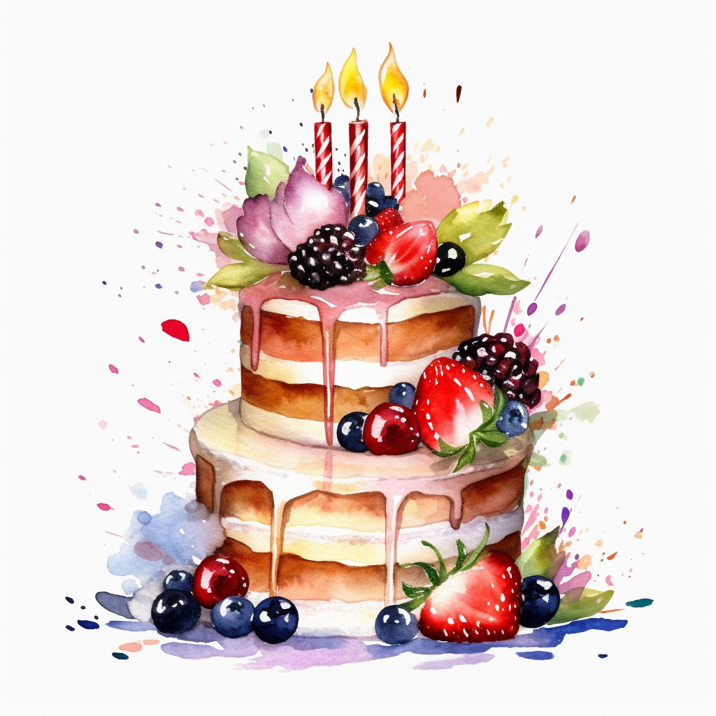 happy birthday cake clipart
