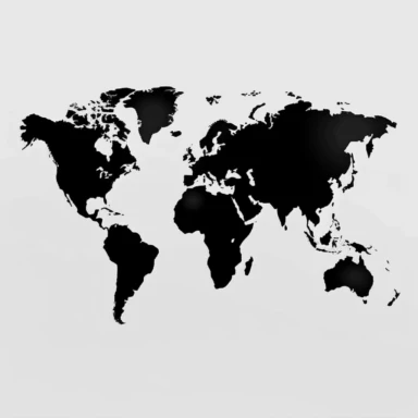 black world map graphic clipart