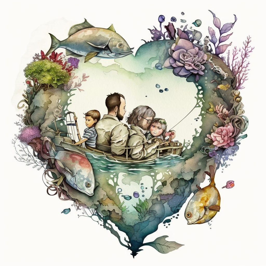 heart fish cliparts