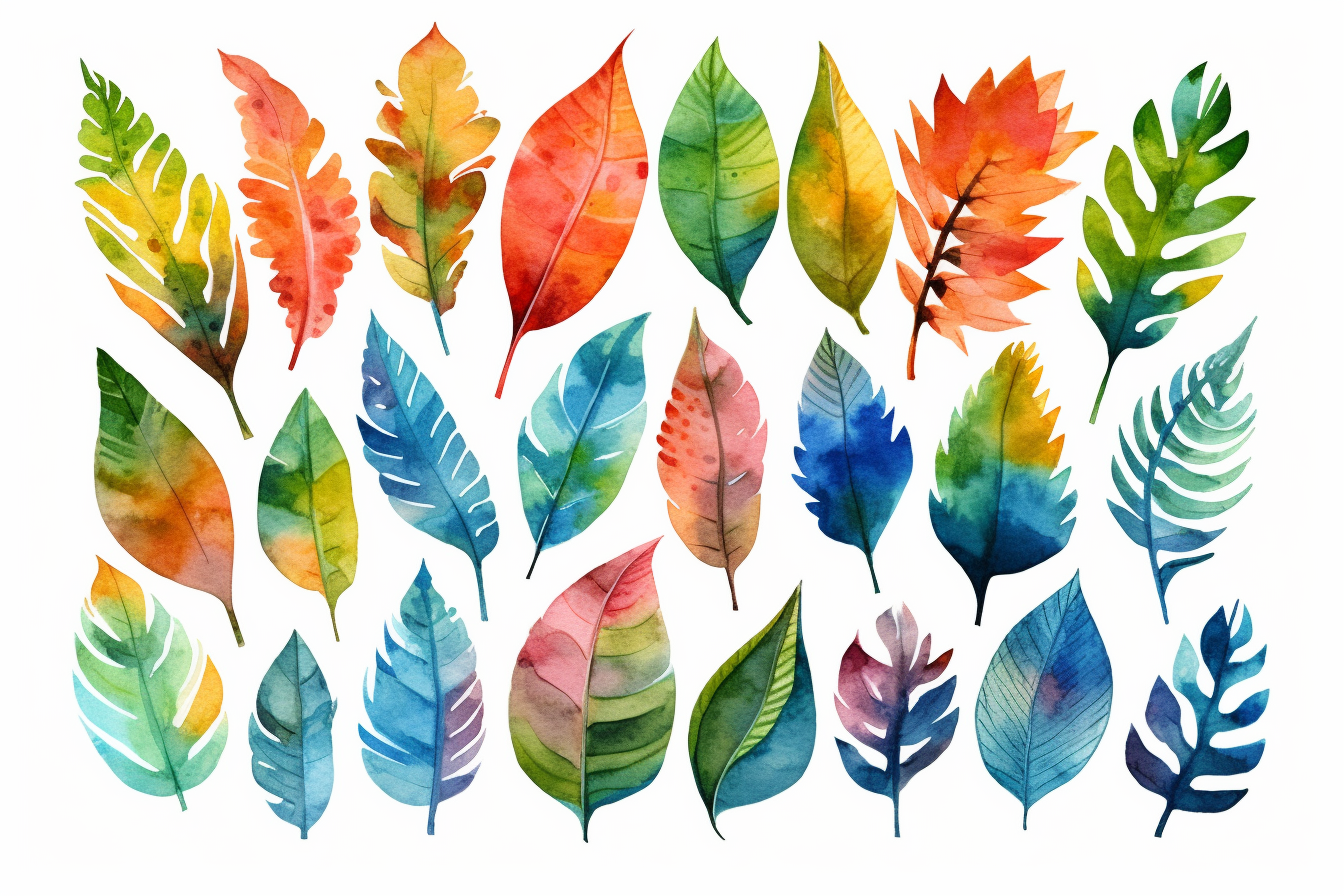 different leaves clipart