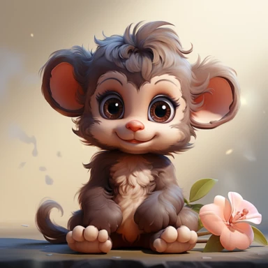 a cute cartoon baby monkey clipart, cartoon, small children's book style illustration, delicate feminine art style, adorable and curious baby monkey, smilecore, phantasy colors, illustration in pastel children's book style, art style of Jasmin Hill, ar-- 1:1