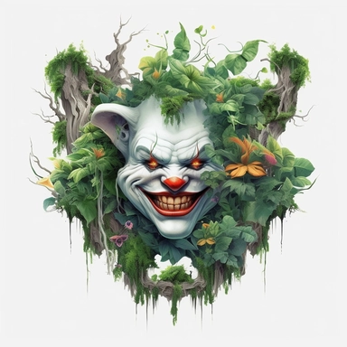 white background, coringa, 3d, super closeup, sticker, photorealistic, artwork of t shirt graphic of majestic forest, in digital painting style , beautiful flowers, sunset mountains and clouds , big vines, plants sorround, highly detailed clean, vector image, photorealistic masterpiece, professional photography, realistic, flat white background, isometric, vibrant vector, clipart, illustration, realism, 4k, , cinematic, front view, paradise, extremely white background –ar 20:30