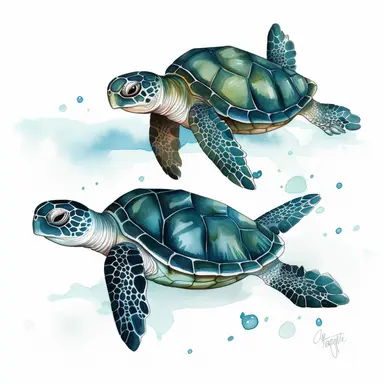 watercolor, Sea turtles - Sea turtles are large, slow-moving reptiles with smooth, streamlined shells. They have webbed feet and long, paddle-like flippers that they use to swim through the water. commission for, vividly bold designs png Full body realistic cartoon in 32K UHD cute. 15 cm thick outline. Black color. There was no shadow on the ground. 8k with realistic watercolors and detailed illustrations. PNG clipart, transparent white background