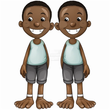 african boy foot only body part cartoon white background clipart