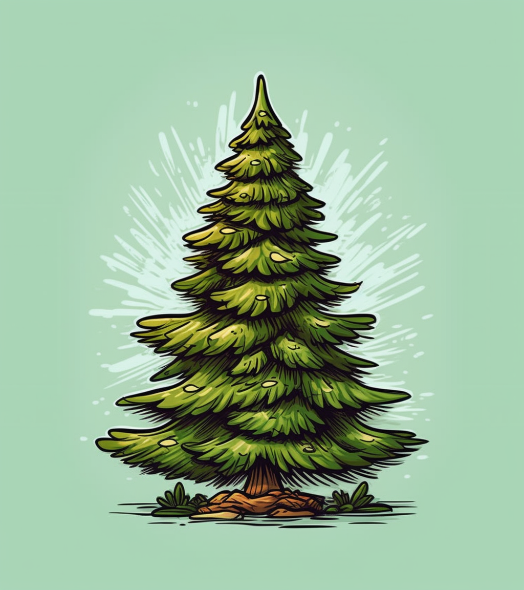 christmas tree art clip