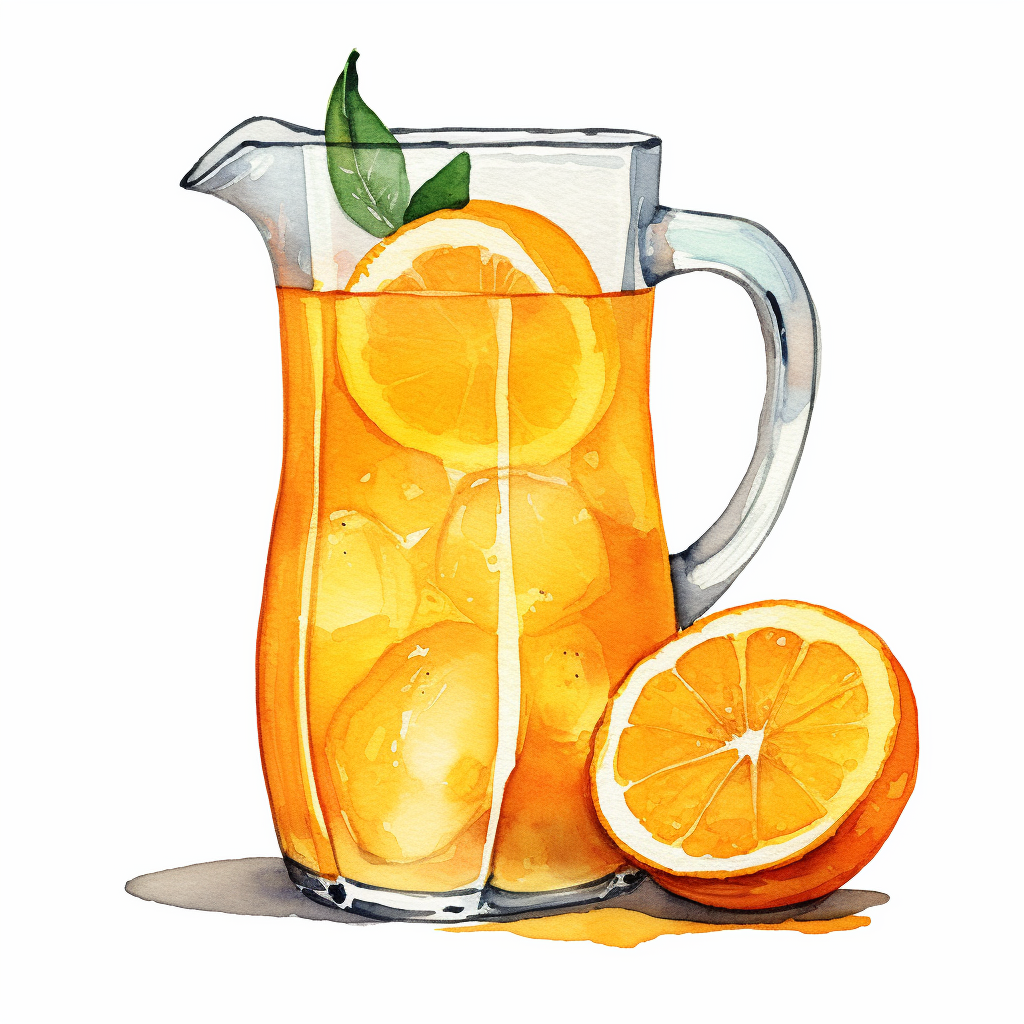 orange juice clipart