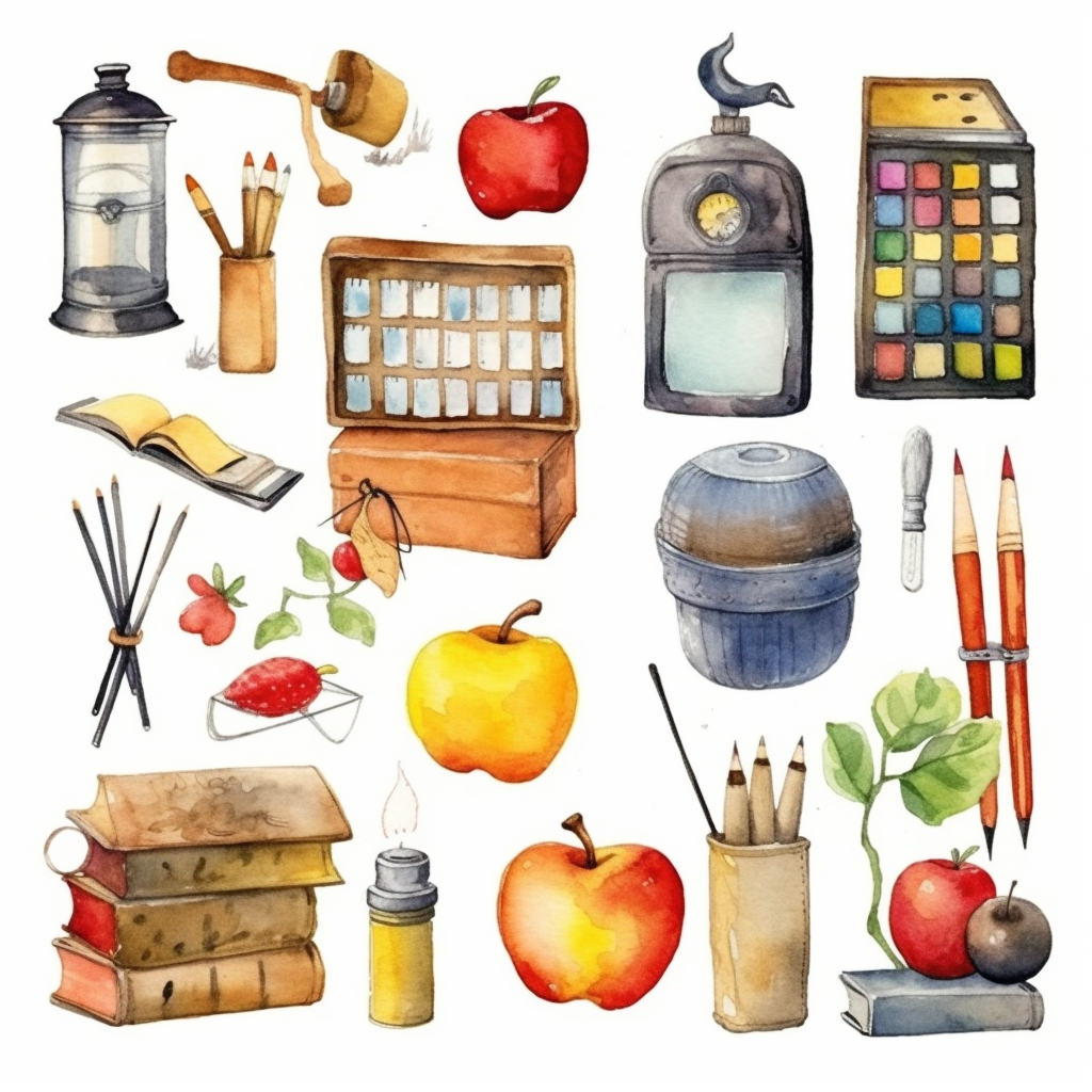 classroom cartoon cliparts