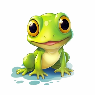 cute Chibi frog, Clip art