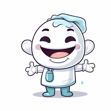 happy cute Laundry Staff face, cartoon, clipart, mascot, isolated on white background