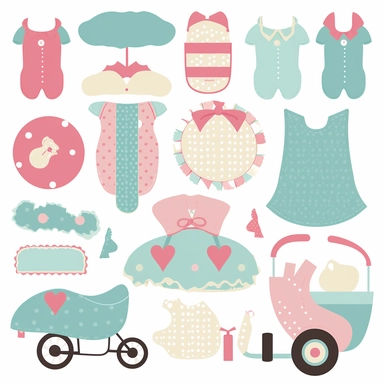 clipart of baby accessories