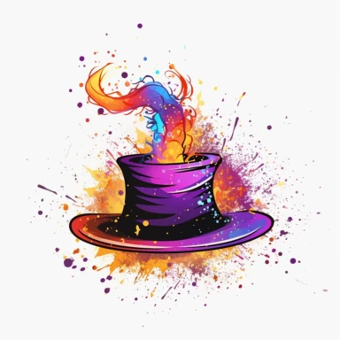 Magic Hat Clipart, white background, magic school symbol