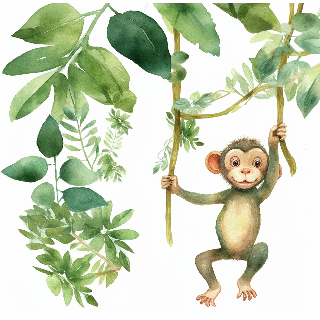 jungle monkey cliparts