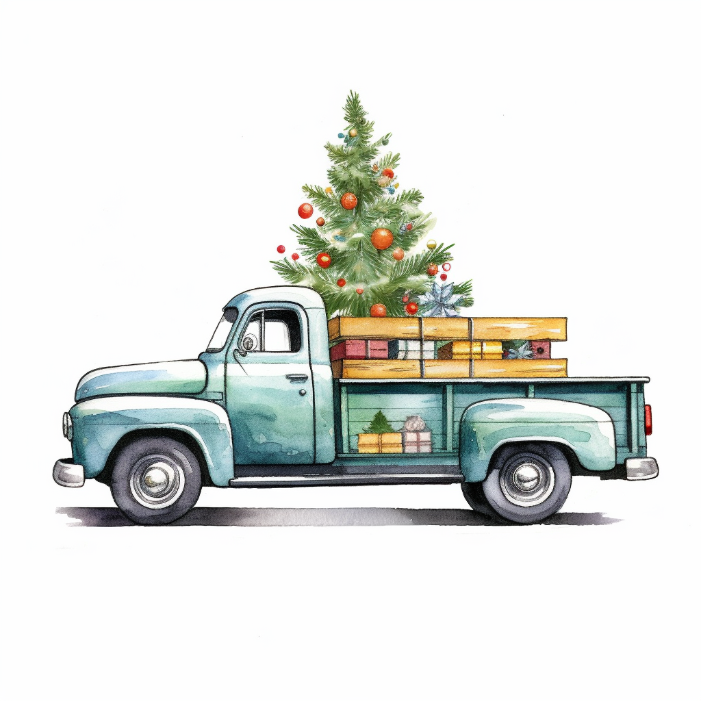 christmas tree black and white clipart