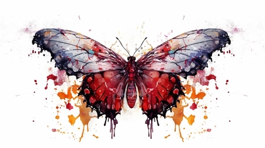 one butterfly colorful on a white background, in the style of florian nicolle, realistic clipart, serge marshennikov, orange, fantastical creatures, sky-blue and maroon, conceptual painting, no watermark, text,,professional lighting,cinematic lighting, long shadows, saturated contrast, hyperdetailed,32k,v-- 5.1