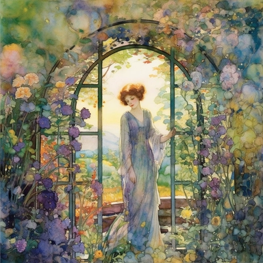 antique watercolor floral window, clipart in vogue China, rocky beach,5 teen dragon prince year old prince with crown,soft muted colors, Gustav Klimt Flower Garden Canvas Print,wearing silk pastels A thin haze, backlit by the rising sun, drifts across the road ahead.Flieder Klimt,,imagine sea,forest and sunshine flowing form in a studio environment with studio lighting and contemporary architectural details, rocks, trees, lumen, unreal engine, minimal, bright, complimentary colours, White Balanc