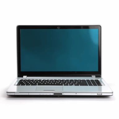 Laptop isolated on white background with two clipping paths included
