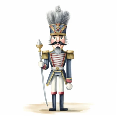 axel scheffler illustration style nutcracker, high definition, 8k, insanely detailed, fine detail, sharp focus, illustration, white background, isolated clipart vector