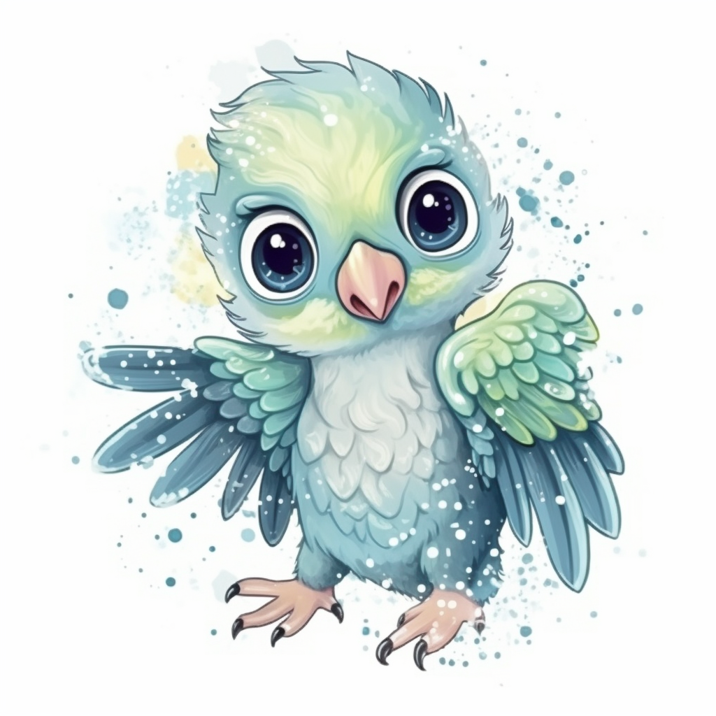 flying parrot clipart