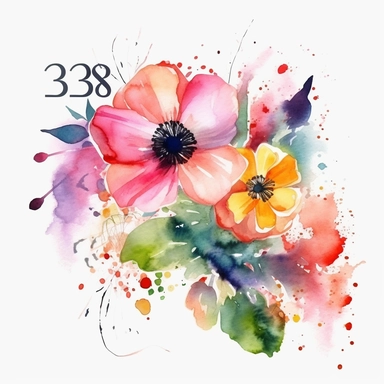 happy new year theme watercolor clipart white background