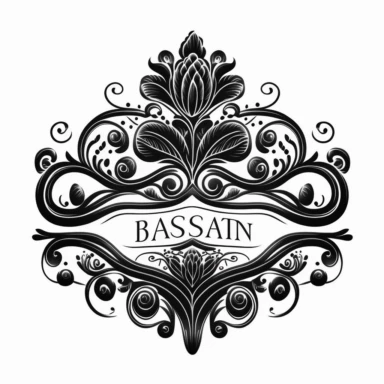 2d vector line art clipart graphic icon for massage salon, black like art, detailed, fancy, filigree, centered and isolated on a white background, logo