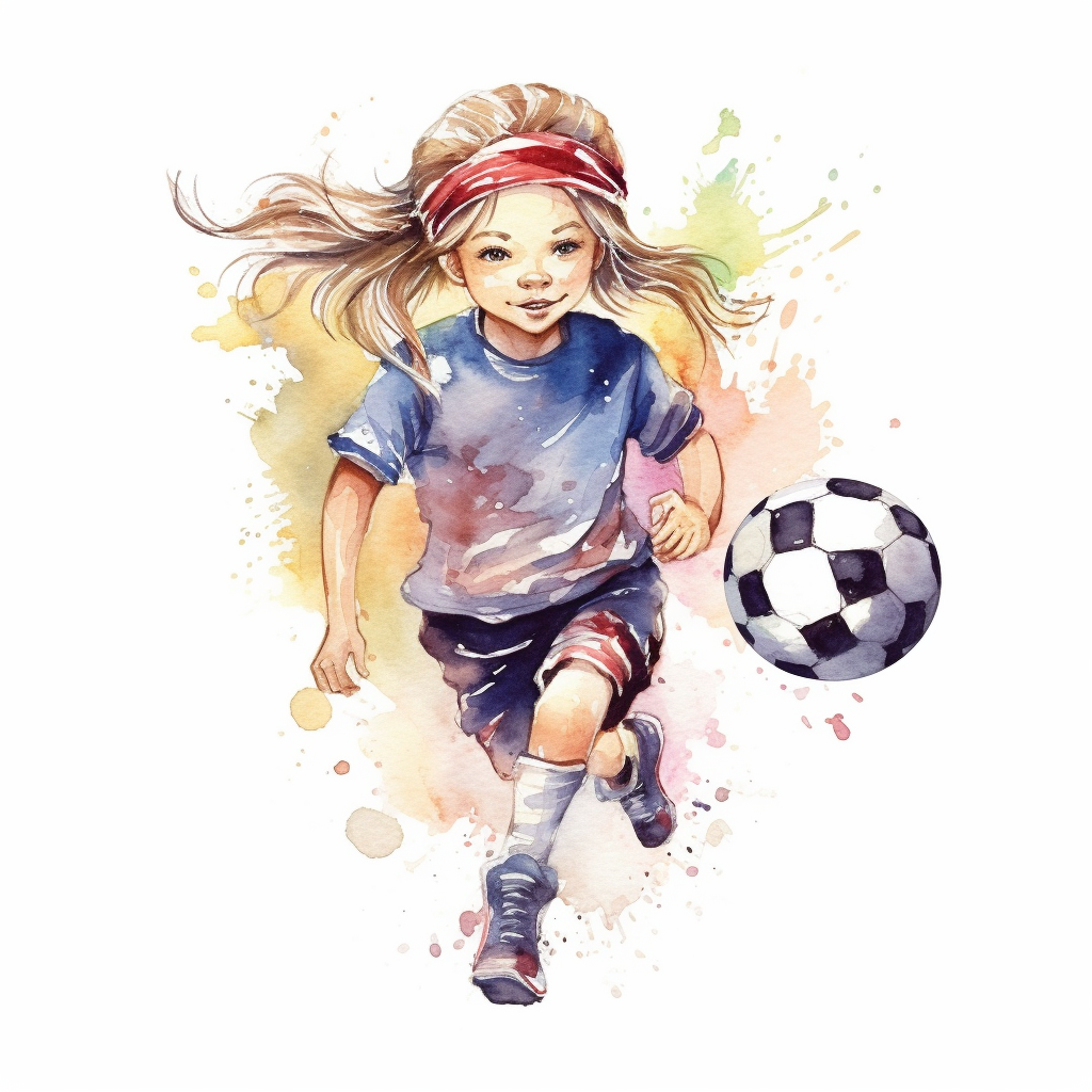girls soccer cliparts