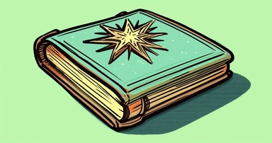 a green book clipart, in the style of graphic novel-esque, creative commons attribution, pont-aven school, light brown and dark azure, nintencore, hans memling, academic