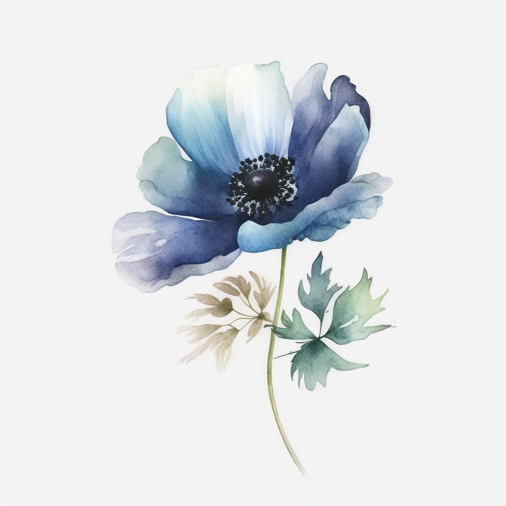 anemone flower cliparts