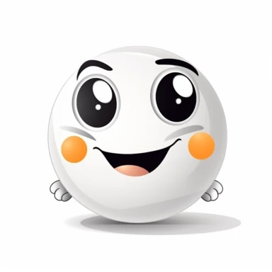 happy cute Licensing face, cartoon, clipart, mascot, isolated on white background