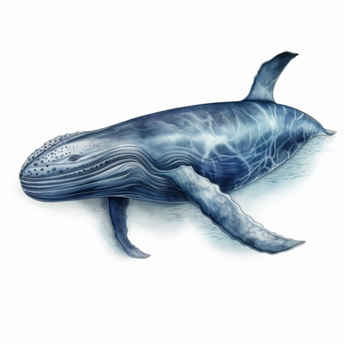 A Watercolor Blue whale, full body, vividly bold designs png realistic cartoon in 32K UHD cute. 15 cm thick outline. There was no shadow on the ground. 8k with realistic watercolors. and detailed illustrations, clipart, white background