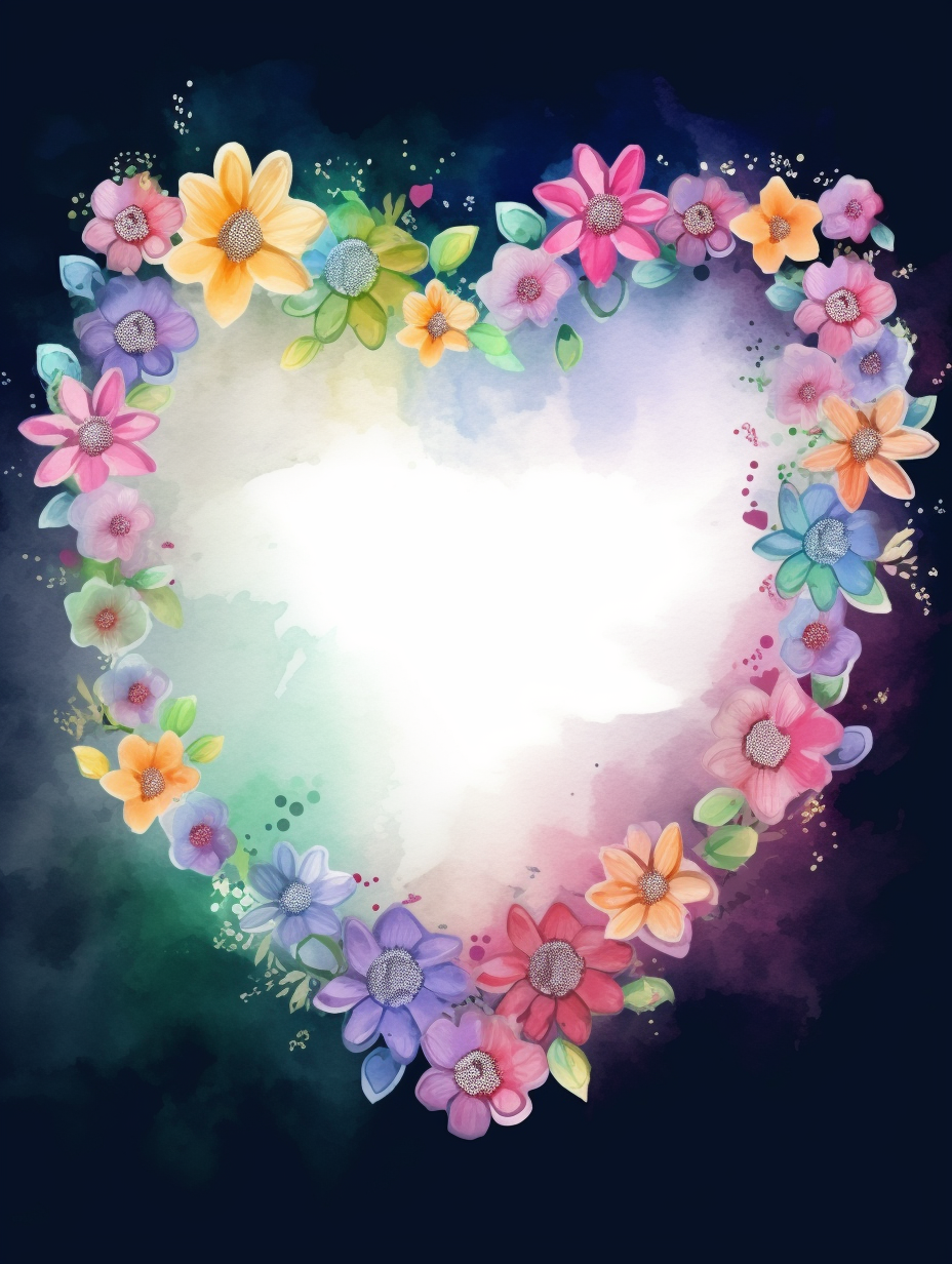 heart flower cliparts