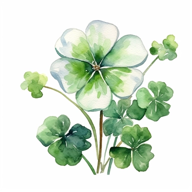 Watercolor Clover Clipart
