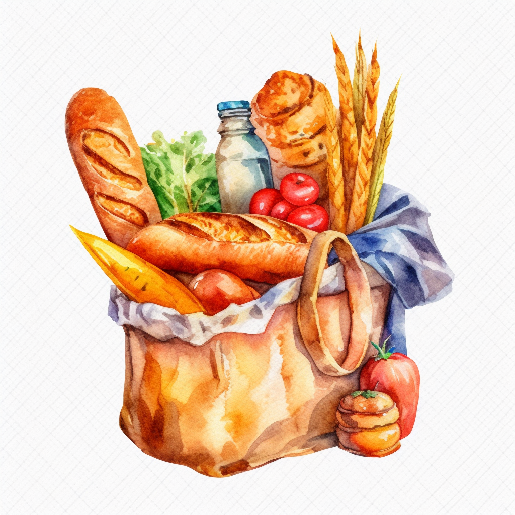 grocery bag clipart