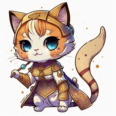 cute anime cat cosplaying clipart