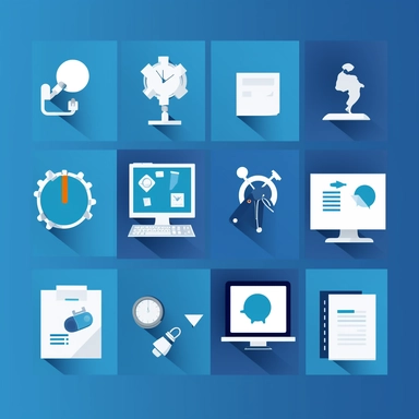 clipart, thumbnail, SEO, websites, writing, computers, marketing, vector art, blue, icon set design