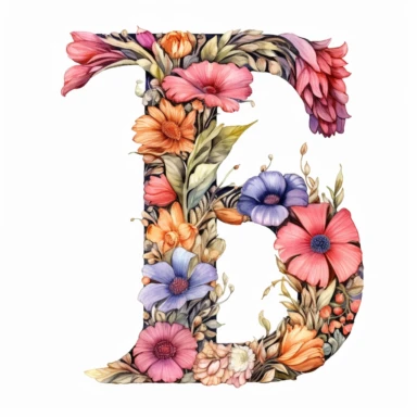 Beautiful Pastel Vintage Flower Alphabet Letter  J  Watercolor Clipart,Cartoon, hyper realistic, intricate detail, illustration style,high solution,on the white background
