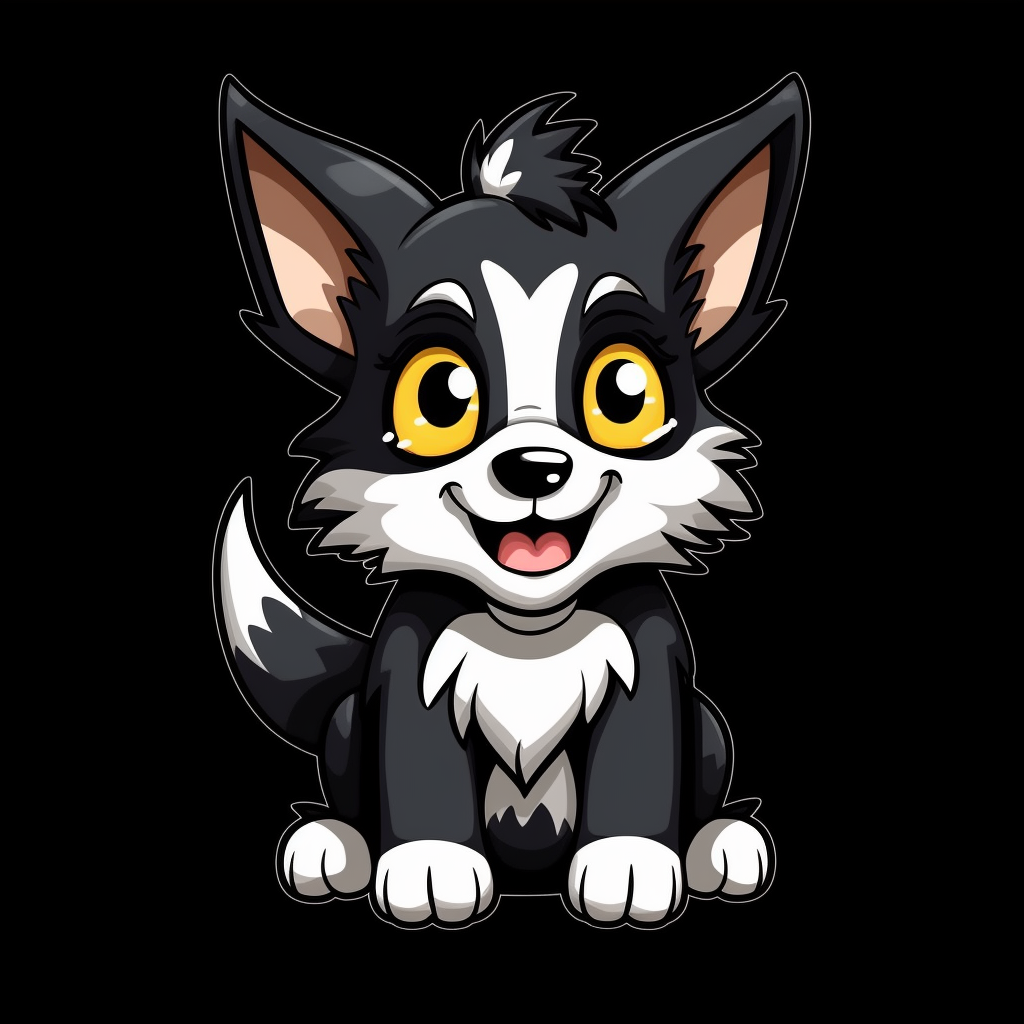 black dog clipart