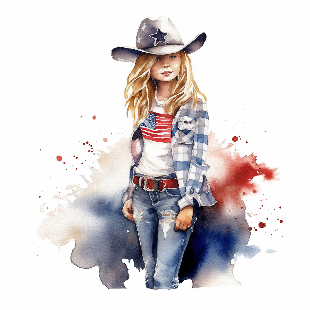 girl cowboy cliparts