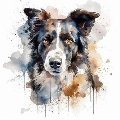 Watercolor, Border Collie DOG clipart, AMAZINGLY ARTISTIC AND HIGH-QUALITY, animal clipart, WATERCOLOR ART, CUTE DOG, ONE DOG IN ONE IMAGE, HIGH QUALITY