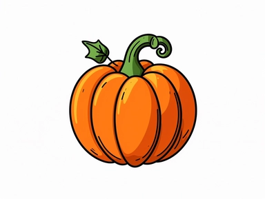 1 Pumpkin Clip art, Simplified,