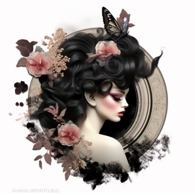 Rosa Moyesli Clipart Card Making, Mixed Media, Craft, black velvet, white background,