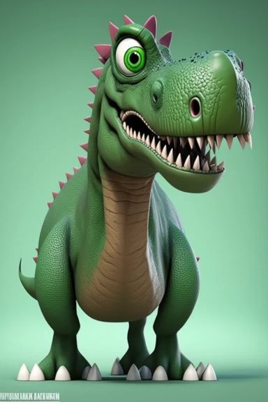 no text, 3d whole body clipart of a iguanodon dino, cartoon network style, friendly face, head unproportionally bigger than body, detailed body shape, front shot, insanely big shiny eyes, caricatured face, insanely glossy, plastic like fur and skin, light background, unrealistic, 8k photography, cinematic, super cute face, Photography, Ultra-Wide Angle, Depth of Field, hyper-detailed, beautifully color-coded, insane details, intricate details, Unreal Engine, Cinematic, Editorial Photography, Pho