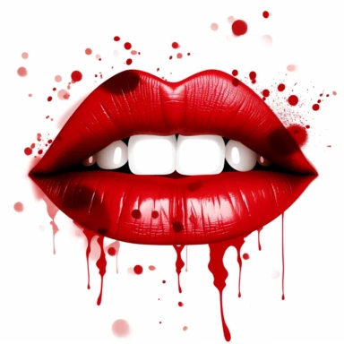 clipart,red vulopulos lips, kissing