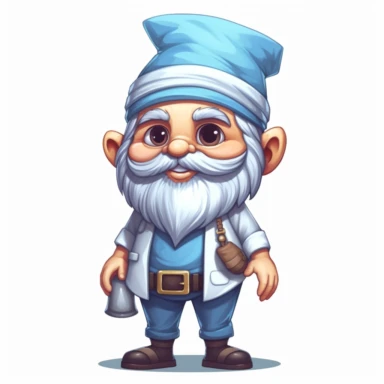 cute gnome Male nurse clipart