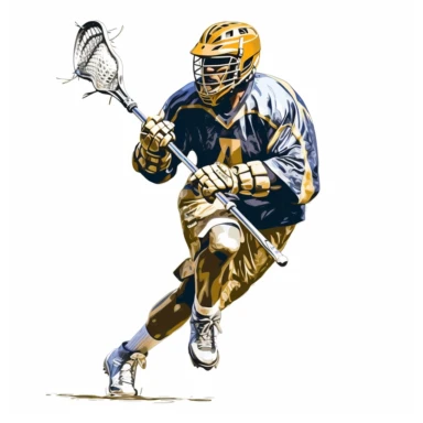 lacrosse player clipart, white background